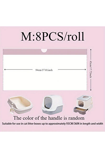 Choice1 1 Roll M 1 Roll Cat Litter Bag Pet Drawstring Garbage Bag Household P...