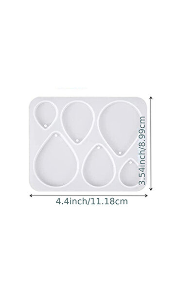 choice2 04 قوالب أقراط مربعة على شكل قطرات، مع فتحة، قالب صب راتنج إيبوكسي كر...