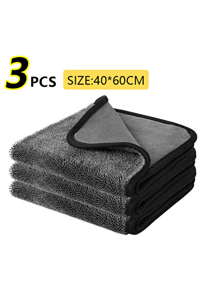 Choice3 40 × 60 × 3 قطع، منشفة غسيل سيارات 40 × 60/40 سم، 600 غرام/متر مربع، ...