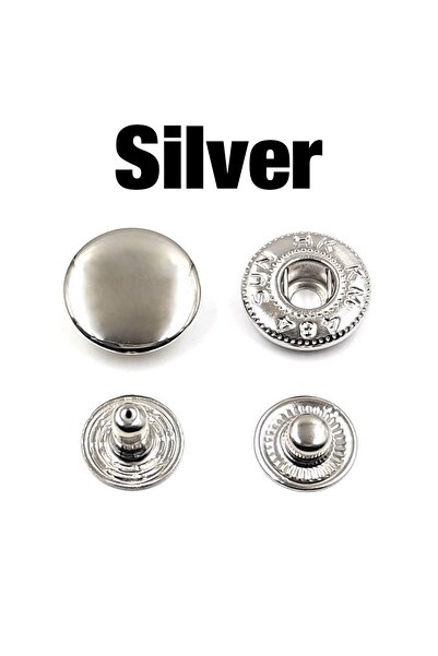 Choice19 12.5mm Silver 50 Sets 655/633/831 Metal Snap Fasteners Snaps Button ...