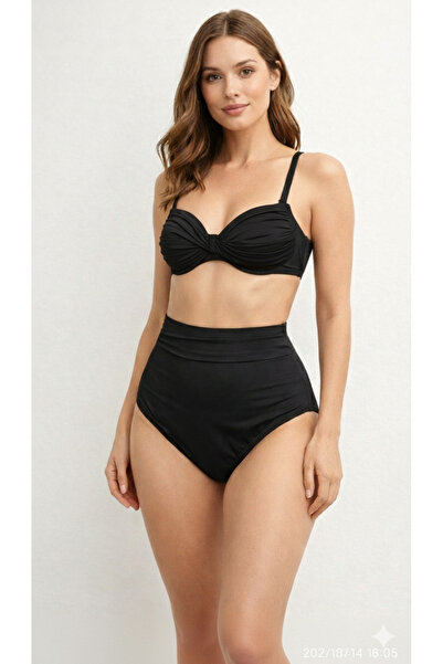 piere cardin Women's Black Bikini Set