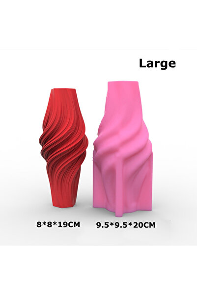 choice2 Large New Wave Twirl Spiral Pillar Silicone Candle Mold Geometric Col...
