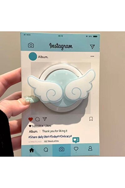 Choice حامل مغناطيسي قابل للطي بتصميم بلو وينغ كرتوني لهاتف ماج سيف، مناسب لأ...