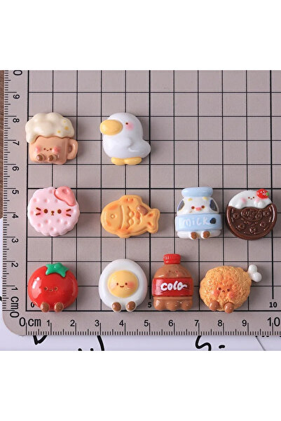 Choice ١٠ قطع متنوعة، ١٠ قطع من إكسسوارات ألعاب الطعام الكرتونية الإبداعية ال...