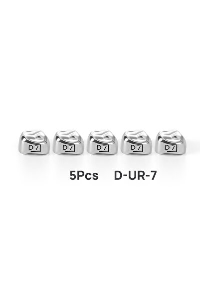 Choice8 D-UR-7 5 قطع تيجان أسنان، تيجان معدنية جاهزة، تيجان مؤقتة من الفولاذ ...