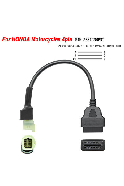 Choice8 كابل تمديد OBD 2 للدراجات النارية هوندا 4pin وKTM وياماها وهوندا