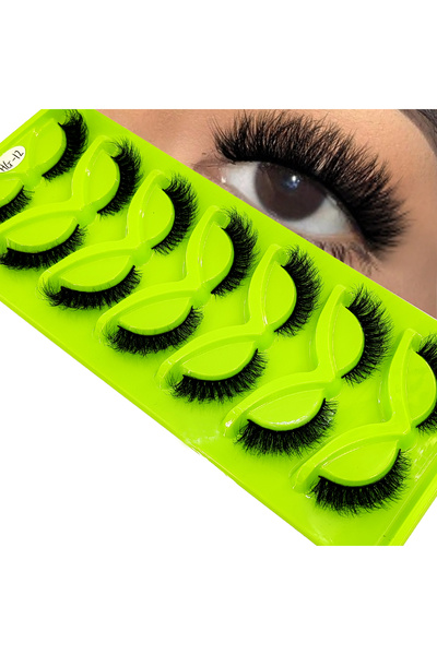 Choice7 7pairsHG-12 HBZGTLAD 7 pairs cat eyelashes fluffy artificial mink eye...