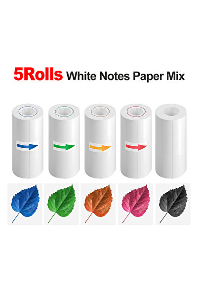 Choice1 ٥ لفات - ألوان متنوعة - ورق طباعة فوري للأطفال - طابعة صور حراري - لف...