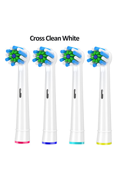 Choice1 4 قطع من رؤوس فرشاة الأسنان البديلة باللون الأبيض المتقاطع، 4/8/12/16...