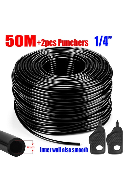 choice2 خرطوم ري بالتنقيط بطول 50 مترًا وقطر 1/4 بوصة، خرطوم توزيع مياه فارغ،...