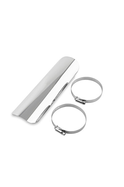 Choice غطاء كاتم صوت فضي عالمي لأنبوب عادم دراجة نارية، واقي حراري، غطاء مستقيم