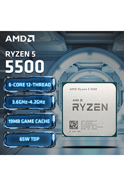 Choice AMD AMD Ryzen 5 5500 CPU Pressor 6 Cores 12 Threads 3.6GHz Up to 4.2GH...
