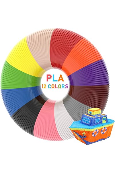 Choice 3Mx12CLR 12 Colors 3D Pen PLA Filament Refills 1.75mm 3D Pen Filament ...