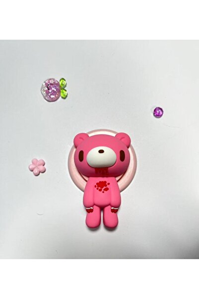 Choice8 حامل ومقبض هاتف على شكل دب قوطي - تصميم دموي فريد، قابل للدوران 360 د...