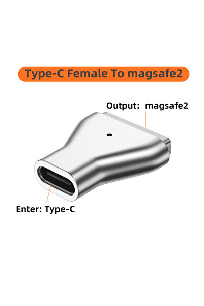 Choice محول مغناطيسي من النوع C إلى magsafe2 Z USB Type-C مع مؤشر LED لأجهزة ...