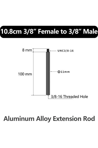 Choice قضيب تمديد من سبائك الألومنيوم H، قضيب تمديد بخيوط ذكر وأنثى مقاس 1/4 ...
