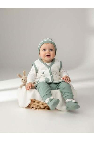 Zekids Baby Boy Rabbit Patterned Vest