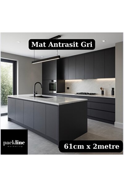Packline Marketing Mat antracit siva lepljiva folija za kuhinjske ormariće i ...
