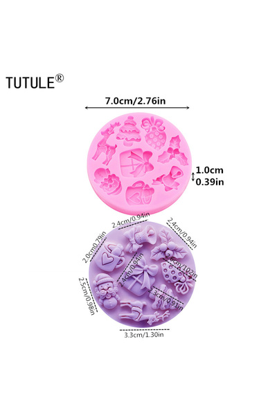 Choice6 قالب جرس عيد الميلاد الوردي الصغير، سلسلة عيد الميلاد، قوالب سيليكون ...