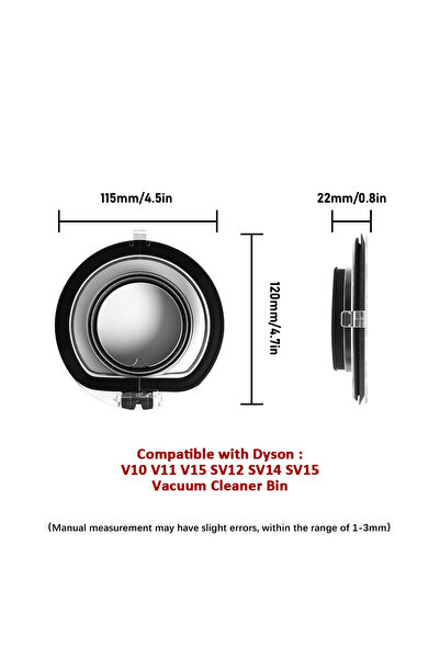 Choice3 قطعة واحدة من حاوية غبار دايسون V10 V11 V15، متوافقة مع مكنسة دايسون ...