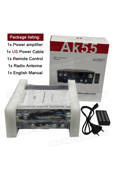 Choice AK55 US Plug AK55 HiFi Digital Amplifier Max Power 90Wx2 Channel 2.0 B...