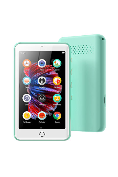 Choice مشغل MP4/MP3 محمول بلون أخضر نعناعي، مزود بمكبرات صوت بلوتوث وواي فاي،...