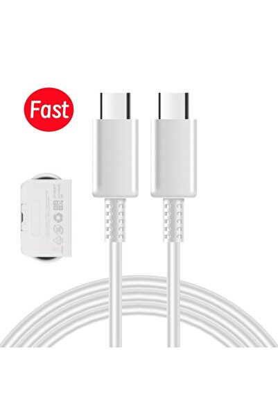 Choice4 كابل شحن سريع أصلي أبيض اللون بطول متر واحد من النوع C إلى النوع C، ي...