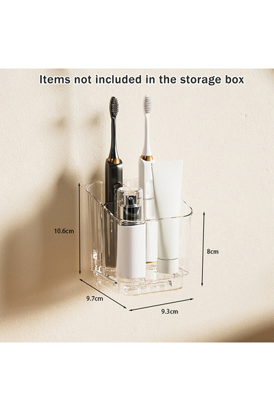 Choice1 حامل فرشاة أسنان لاصق من جيتينج بي، رف تخزين جداري للحمام، رف تخزين م...