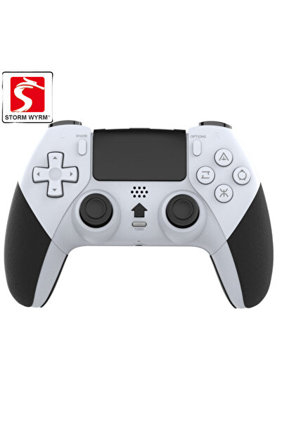 choice2 وحدة تحكم ألعاب لاسلكية STORM WYRM بيضاء اللون لجهاز PS4 مزودة بخاصية...