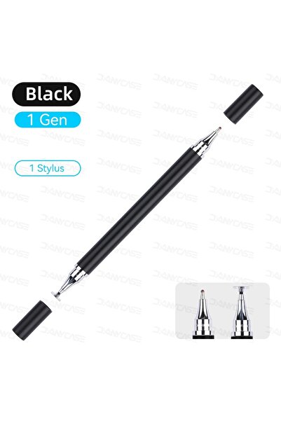 Choice3 قلم لمس عالمي أسود 2 في 1 للأجهزة اللوحية والهواتف المحمولة التي تعمل...