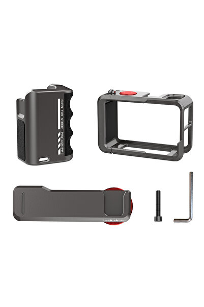 Choice حامل معدني أسود للكاميرا الرياضية DJI Action 3/4/5 Pro، مصنوع من سبائك...