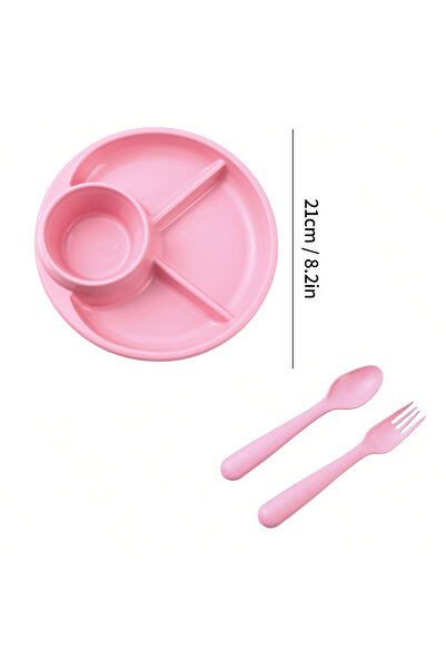 Choice1 WORTHBUY Pink WORTHBUY Round Salad Plate Dishes Reusable Divided Dinn...