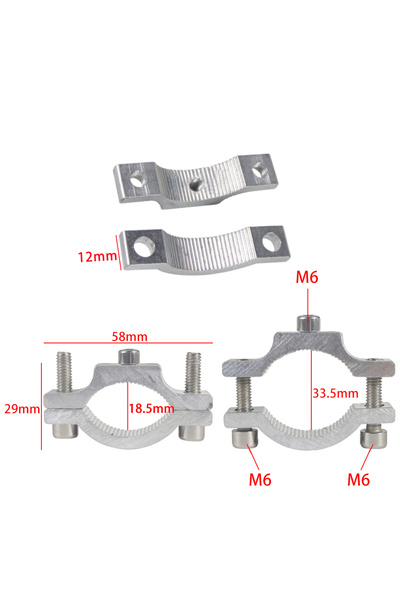 Choice3 برغي M6 فضي اللون، قطعتان، حامل مصباح أمامي للدراجة النارية، مشبك تثب...