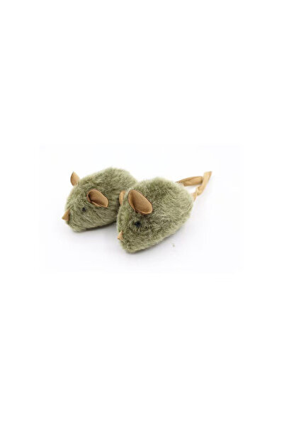 Choice1 2pc Funny Plush Cat Toy Simulation Mouse Automatic Chirping Interacti...