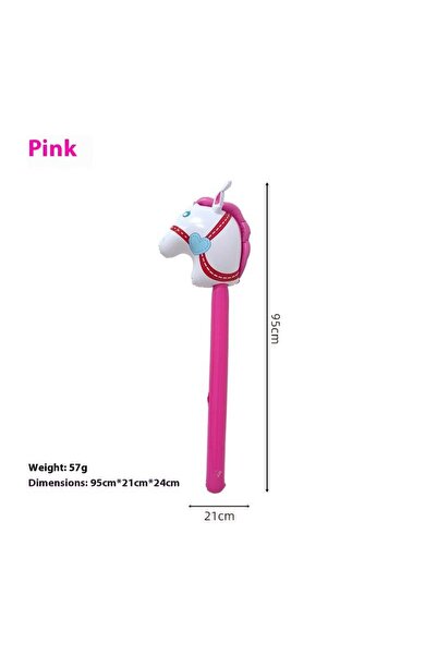 Choice6 A2 1Pcs Inflatable Horse Head Balloon Blow Up Pony Stick Toy Hallowee...