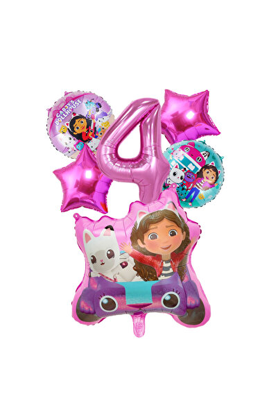 Choice27 مجموعة بالونات بيت الدمى غابي (عبوة واحدة، 4 أو 6 قطع) - مستلزمات تز...