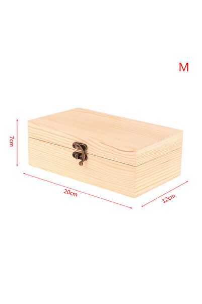 Choice JETTING M Rectangular Wooden Storage Box Organizer Wooden Storage Case...