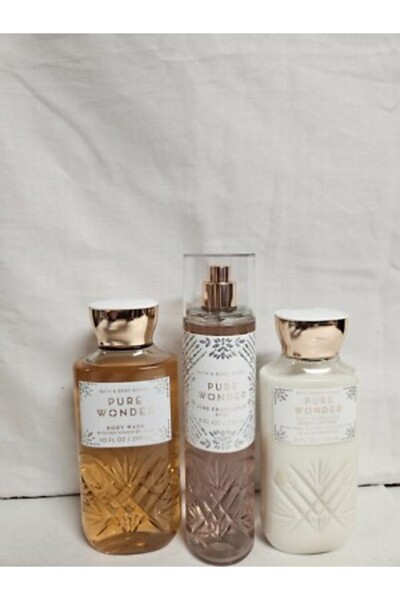 Bath & Body Works مجموعة باث آند بودي وركس بيور وندر المكونة من 3 قطع: معطر ل...