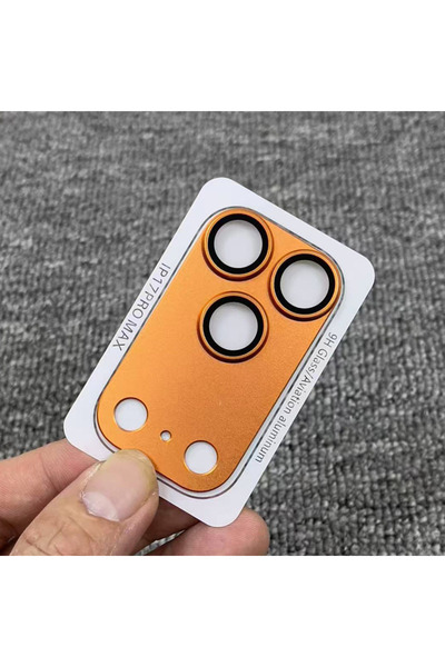 Choice18 واقي عدسة كاميرا برتقالي اللون من نوع 9H لهاتف iPhone 17 Pro Max، غط...