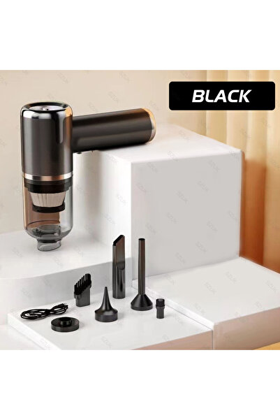 Choice4 مكنسة كهربائية صغيرة محمولة باليد من SZUK، لون أسود، للسيارة، منفاخ ق...