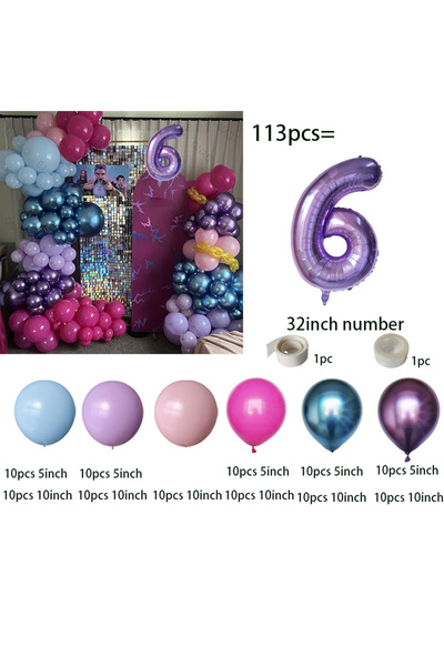 Choice8 هاسبرو كما هو موضح - النمط 6 صائدو الكيبوب قوس بالونات حفلة عيد ميلاد...