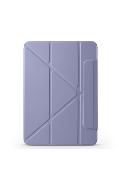 Choice4 جراب مغناطيسي رمادي بنفسجي لجهاز iPad Mini 6-Mini7 A17 Pro، مناسب لجه...