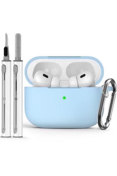 Choice1 غطاء سيليكون نحيف لسماعات Airpods Pro 3 (2025) باللون الأزرق الفاتح، ...