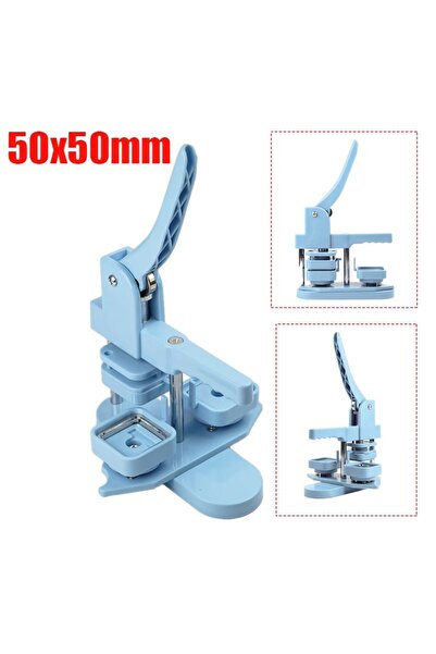 Choice1 آلة ضغط يدوية دوارة لصنع دبابيس مغناطيسية للثلاجة، مربعة الشكل، زرقاء...