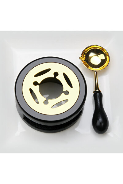 Choice12 2pcs-black 2/3pcs Wax Seal Set Wood Wax Melting Lacquer Furnace With...