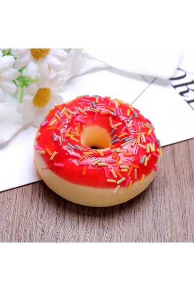Choice6 1pcs Red Donut 1/6pcs Donut Imitation Dessert Food for Decoration Dis...