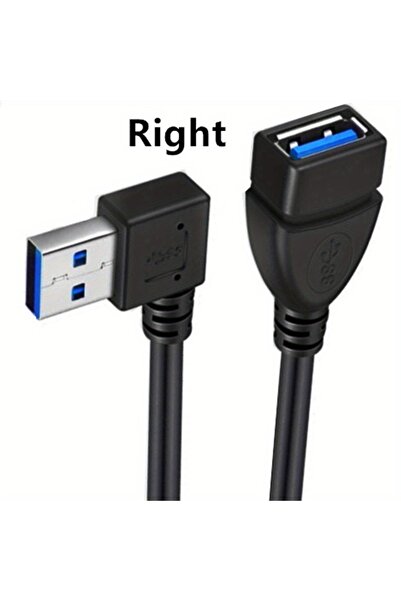 Choice4 كابل تمديد USB 3.0 بزاوية قائمة بطول 20 سم، ذكر إلى أنثى، بزاوية 90 د...
