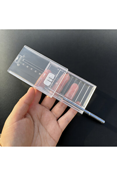 Choice علبة تخزين تبغ بلاستيكية شفافة بثمانية أقسام مع غطاء منزلق وقشة ألومني...