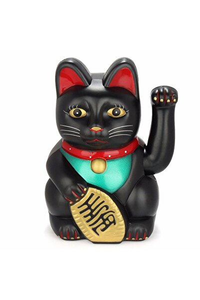 Choice قطة حظ سوداء بذراع كهربائية متأرجحة 5 بوصات، هدية افتتاح متجر جديد، زي...