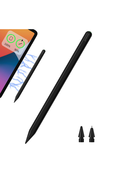 choice2 قلم GOOJODOQ أسود اللون، متوافق مع قلم Apple Pencil 2.1، مزود بخاصية ...